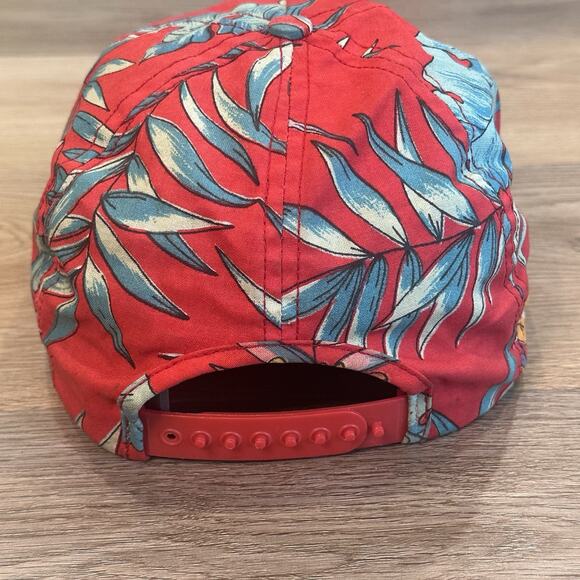 Vintage Jose Cuervo Tequila Snapback Hat Tropical Floral Embroidered Red EUC - Picture 4 of 7
